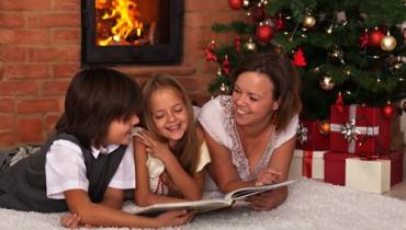 boy-girl-mother-read-with-kids-holiday-season